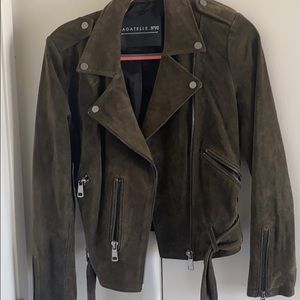 Suede Moto Jacket by Bagatelle